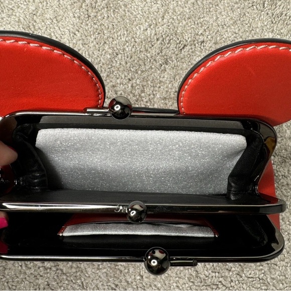 NWT COACH Disney 1st Edition Red Leather Mickey Mouse Kisslock Wristlet Purse - Picture 4 of 4